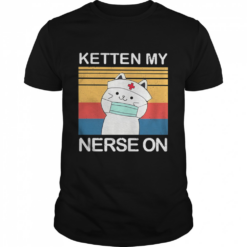 White Cat Ketten My Nurse On Vintage shirt