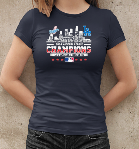 2024 National League Winner Los Angeles Dodgers Skyline Of LA City T-Shirt Classic Women's T-shirt