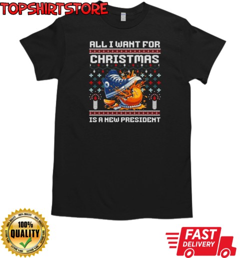 All I Want This Christmas Is Kamala Harris As President Madam President Kamala 2024 T-Shirt