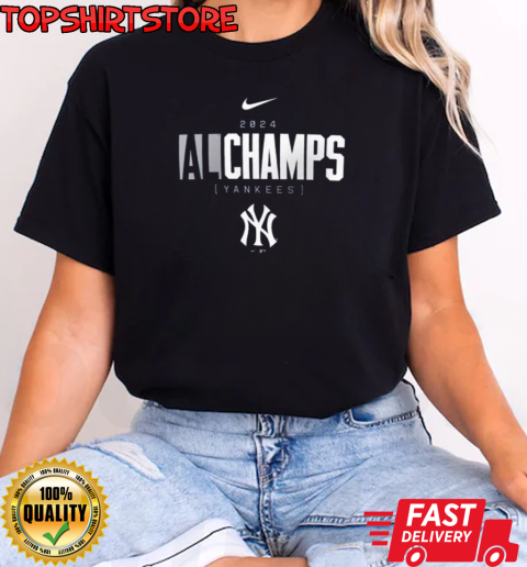 American League Champions MLB New York Yankees 2024 Logo T-Shirt Classic Women's T-shirt