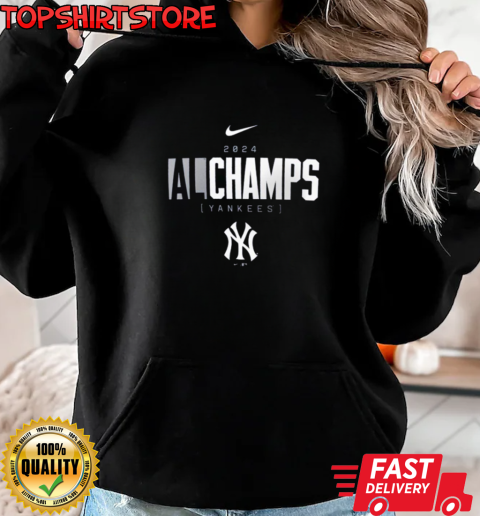 American League Champions MLB New York Yankees 2024 Logo T-Shirt Unisex Hoodie