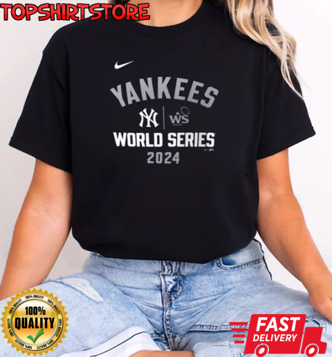 American League Champions MLB New York Yankees 2024 World Series Arched Lockup T-Shirt Classic Women's T-shirt