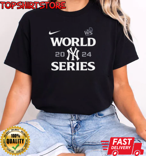 American League Champions MLB New York Yankees 2024 World Series Authentic Collection T-Shirt Classic Women's T-shirt