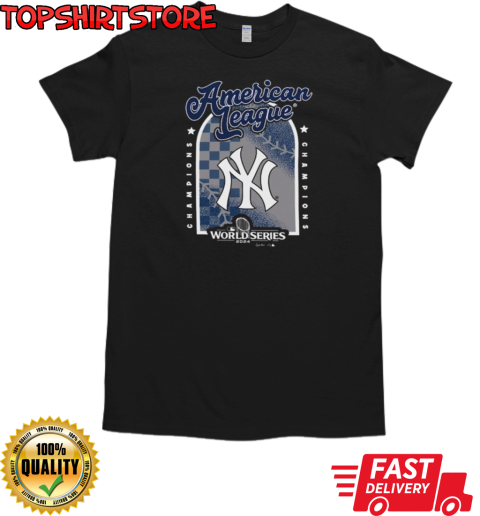 American League Champions MLB New York Yankees Black 2024 Tri Blend T-Shirt