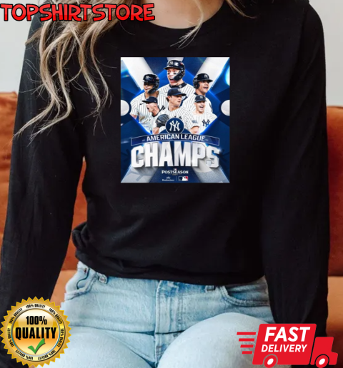 American League Champions MLB New York Yankees Postseason World Series 2024 Poster T-Shirt Long Sleeved T-shirt 