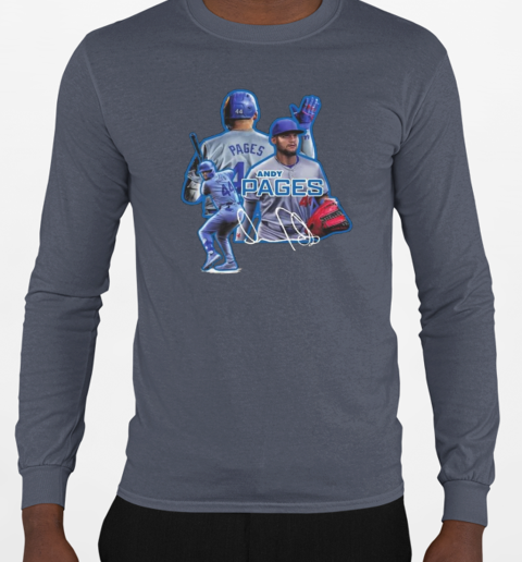 Andy Pages LA Dodgers Signature T-Shirt Long Sleeved T-shirt 