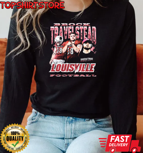 Brock Travelstead Louisville Cardinals Football 90s Graphic T-Shirt Long Sleeved T-shirt 