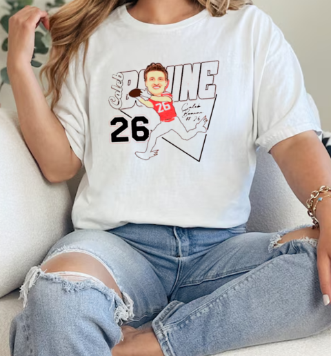 Caleb Bonine 26 Caricature Louisiana Ragin' Cajuns football Signature T-Shirt Classic Women's T-shirt