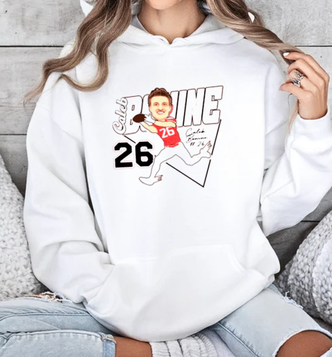 Caleb Bonine 26 Caricature Louisiana Ragin' Cajuns football Signature T-Shirt Unisex Hoodie