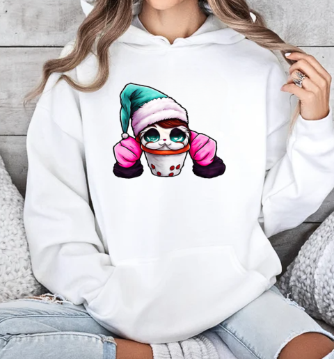 Cartoon Cat with Hats and Mittens T-Shirt Unisex Hoodie