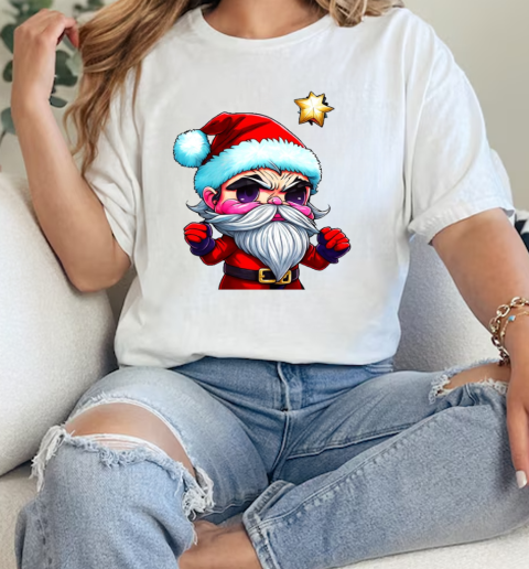 Cartoon Character Dressed as Santa Claus with Red Beard and Eyes T-Shirt Classic Women's T-shirt