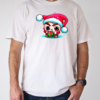 Cartoon Character Wearing Santa Claus Hat Drinking Iced Coffee T-Shirt Classic Men's T-shirt