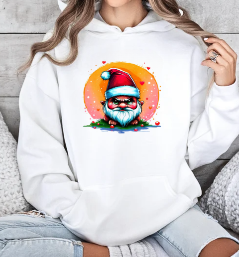 Cartoon Gnome Illustration for Christmas Greetings T-Shirt Unisex Hoodie