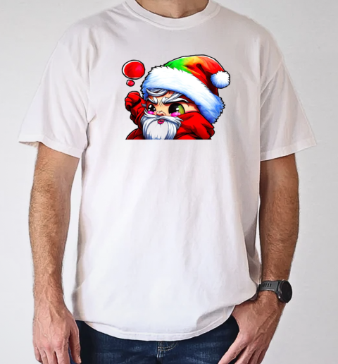 Cartoon Santa Claus Blowing Bubbles T-Shirt