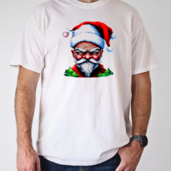 Cartoon Santa Claus with Coffee Cup T-Shirt