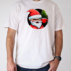 Cartoon Santa Claus with Iced Coffee and Christmas Trees T-Shirt Classic Men's T-shirt