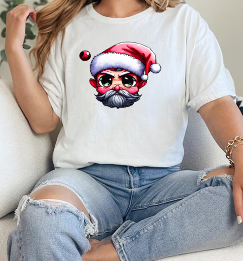 Cartoon Santa Claus with Red Ball T-Shirt Classic Women's T-shirt