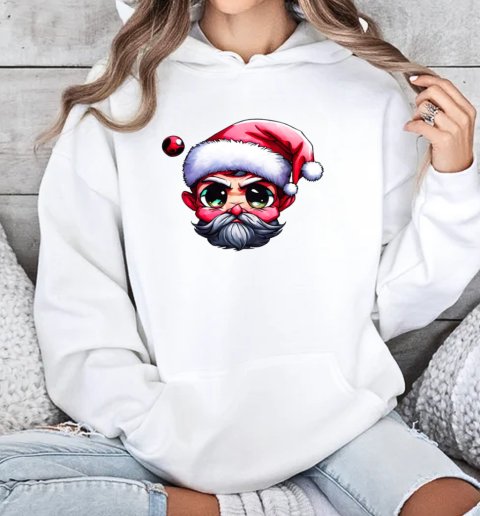 Cartoon Santa Claus with Red Ball T-Shirt Unisex Hoodie