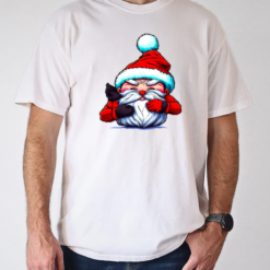 Cartoon Santa Claus with Reindeer T-Shirt