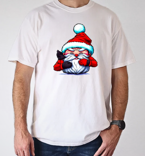 Cartoon Santa Claus with Reindeer T-Shirt