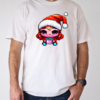 Cartoon character wearing santa claus hat and drinking coffee T-Shirt Classic Men's T-shirt