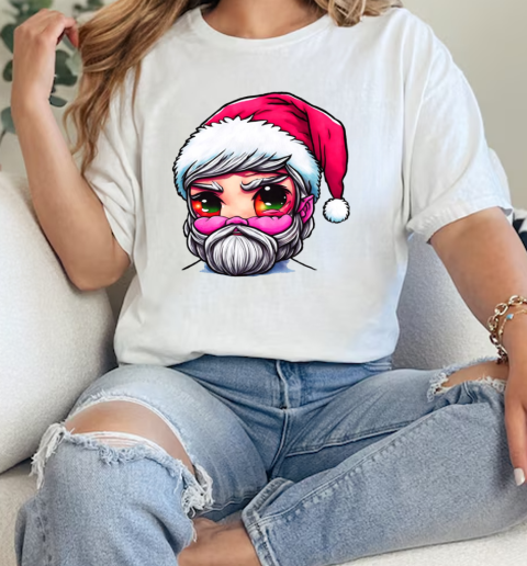 Christmas Cartoon Character with Beard and Red Eyes T-Shirt Classic Women's T-shirt