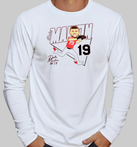 Dale Martin 19 Caricature Louisiana Ragin' Cajuns football Signature T-Shirt Long Sleeved T-shirt 