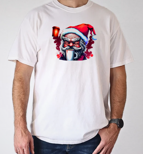 Dark and Mysterious Santa Claus Drawing T-Shirt