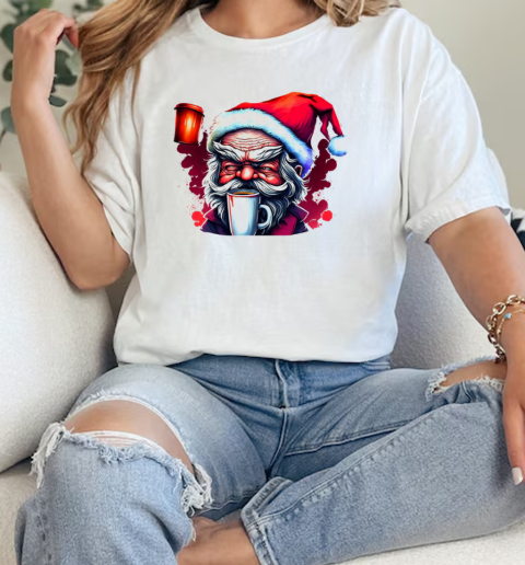 Dark and Mysterious Santa Claus Drawing T-Shirt Classic Women's T-shirt