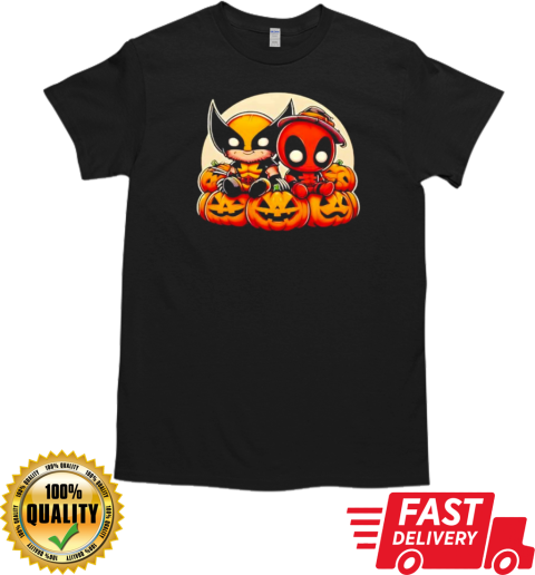 Deadpool and Wolverine Cute Halloween T-Shirt