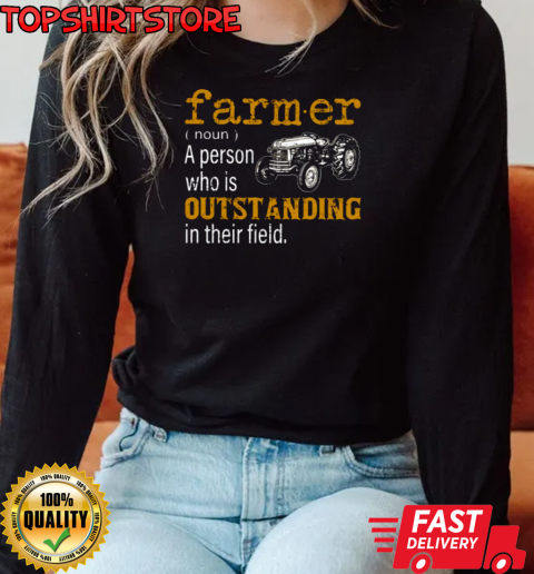 Definition Of Farmer Tractor T-Shirt Long Sleeved T-shirt 