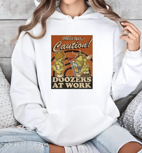 Doozers At Work Fraggle Rock Caution retro T-Shirt Unisex Hoodie