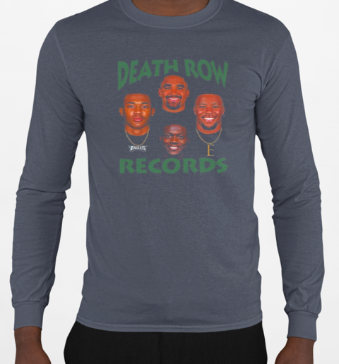 Eagles Death Row Records AJ Brown Jalen Hurts Devonta Smith Saquon Barkley T-Shirt Long Sleeved T-shirt 