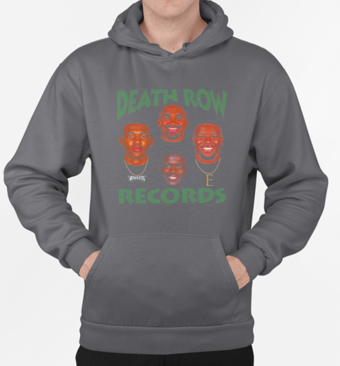 Eagles Death Row Records AJ Brown Jalen Hurts Devonta Smith Saquon Barkley T-Shirt Unisex Hoodie