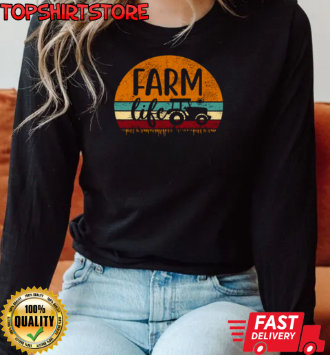 Farm Life Tractor T-Shirt Long Sleeved T-shirt 