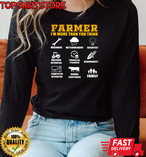 Farmer I'm More Than You Think T-Shirt Long Sleeved T-shirt 