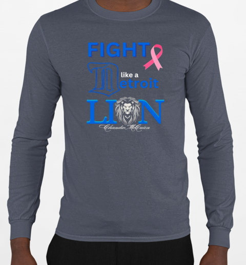 Fight like a Detroit Lion T-Shirt Long Sleeved T-shirt 