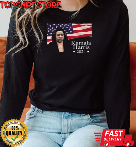 George Floyd Kamala Harris 2024 T-Shirt Long Sleeved T-shirt 