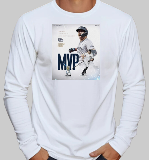 Giancarlo Stanton MVP ALCS MVP Playoff T-Shirt Long Sleeved T-shirt 