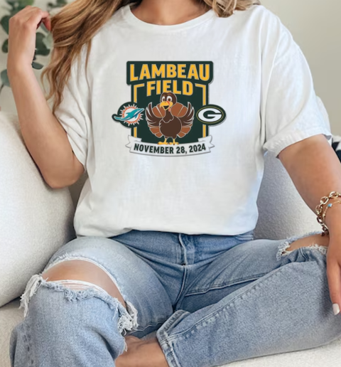 Green Bay Packers vs Miami Dolphins Lambeau Field November 28 2024 Matchup T-Shirt Classic Women's T-shirt