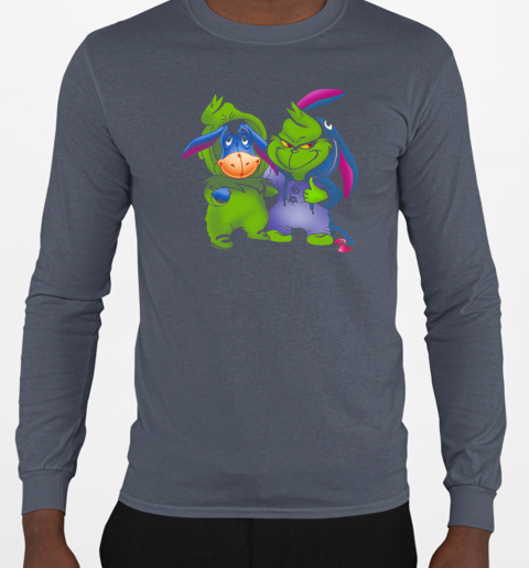 Grinch And Eeyore Winnie The Pooh T-Shirt Long Sleeved T-shirt 