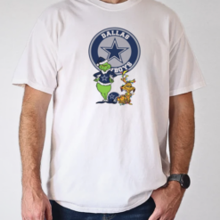 Grinch And Max Dallas Cowboys Merry Christmas 2024 T-Shirt
