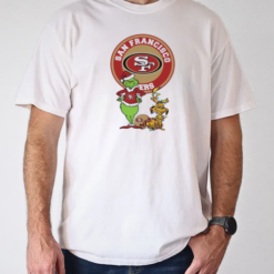 Grinch And Max San Francisco 49ers Merry Christmas 2024 T-Shirt