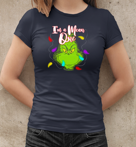 Grinch With Light I'm A Mean One Christmas T-Shirt Classic Women's T-shirt