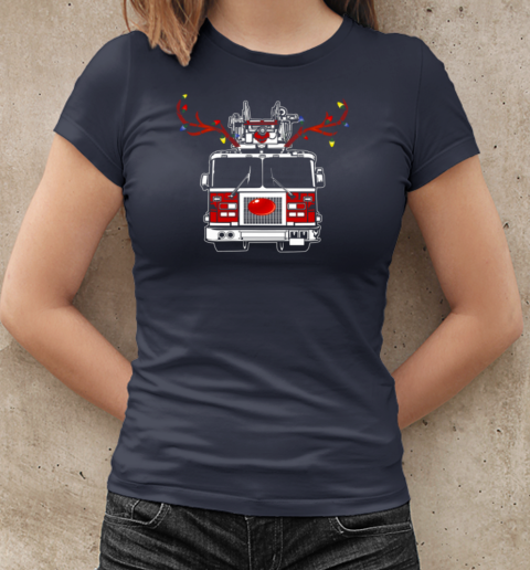 Here I Come Christmas Firefighter T-Shirt Classic Women's T-shirt