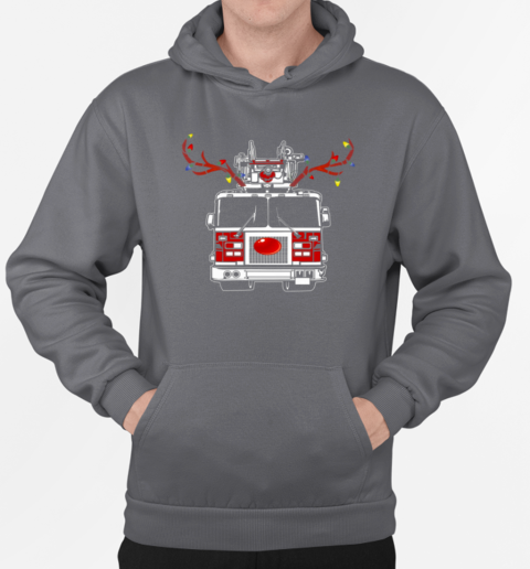 Here I Come Christmas Firefighter T-Shirt Unisex Hoodie