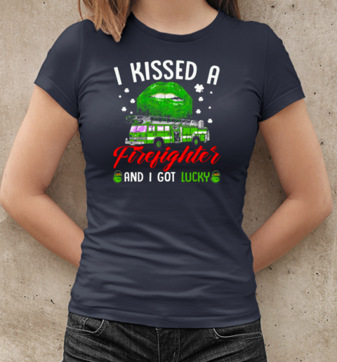 I Kissed A Firefighter And I Got Lucky T-Shirt Classic Women's T-shirt