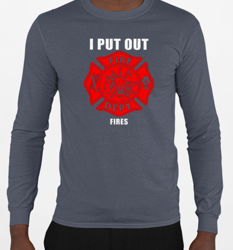 I Put Out Halloween Costume Firefighter T-Shirt Long Sleeved T-shirt 