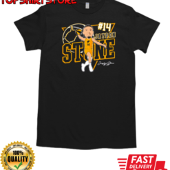 Jayden Stone 14 West Virginia Mountaineers basketball Caricature Signature T-Shirt
