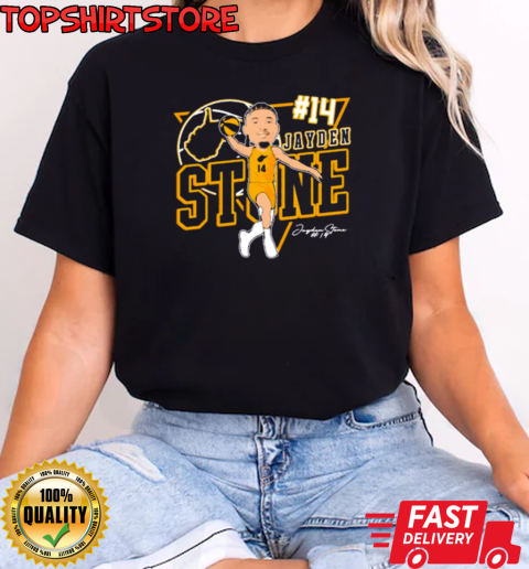 Jayden Stone 14 West Virginia Mountaineers basketball Caricature Signature T-Shirt Classic Women's T-shirt